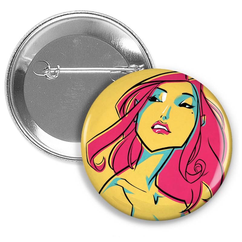 CMYK GIRL | 1.5" button pin