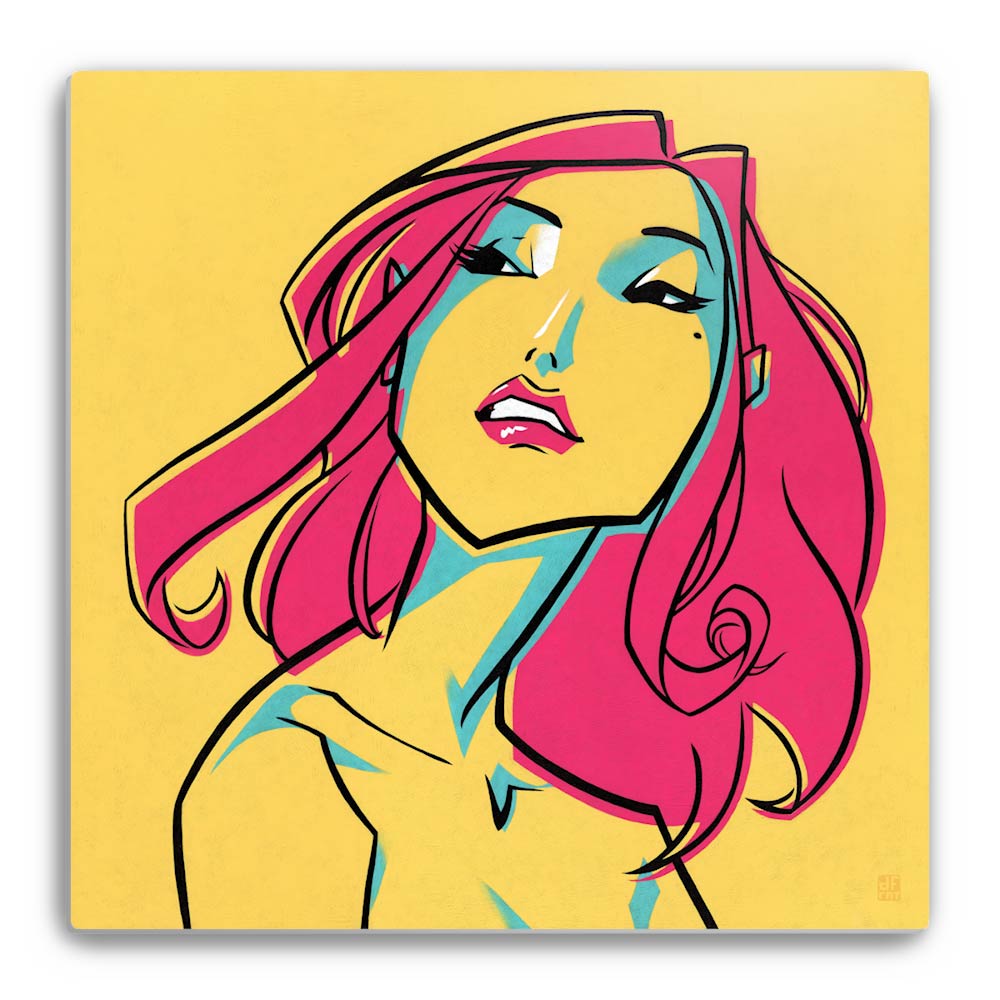 CMYK GIRL | metal print