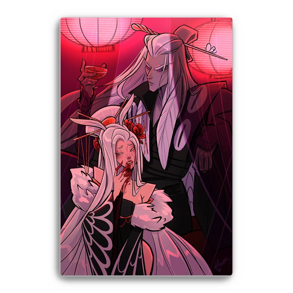 LANTERN COUPLE | metal print