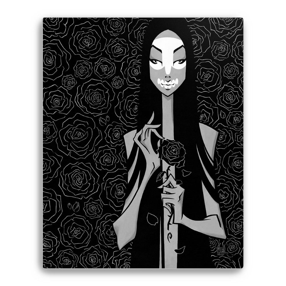 BLACK ROSE | metal print