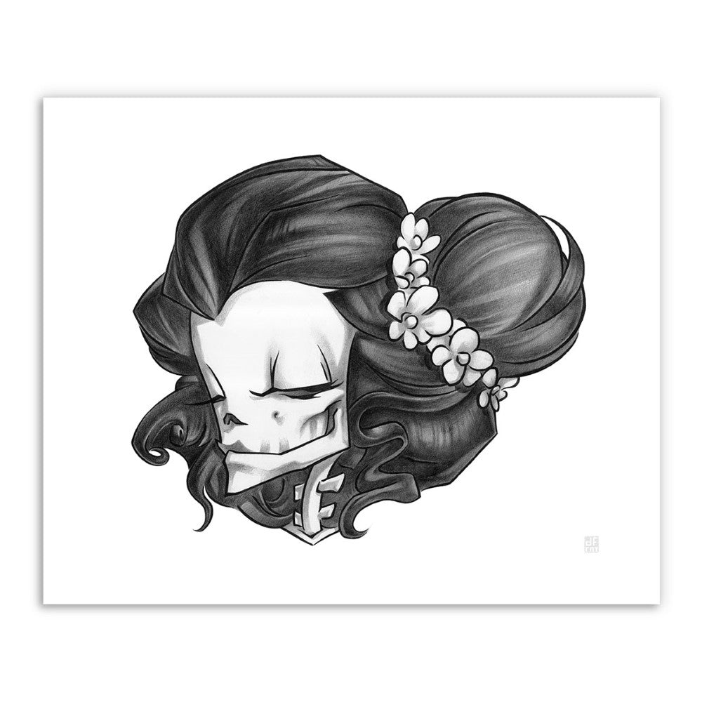 MADAME MUERTE | GRAPHITE | fine art print