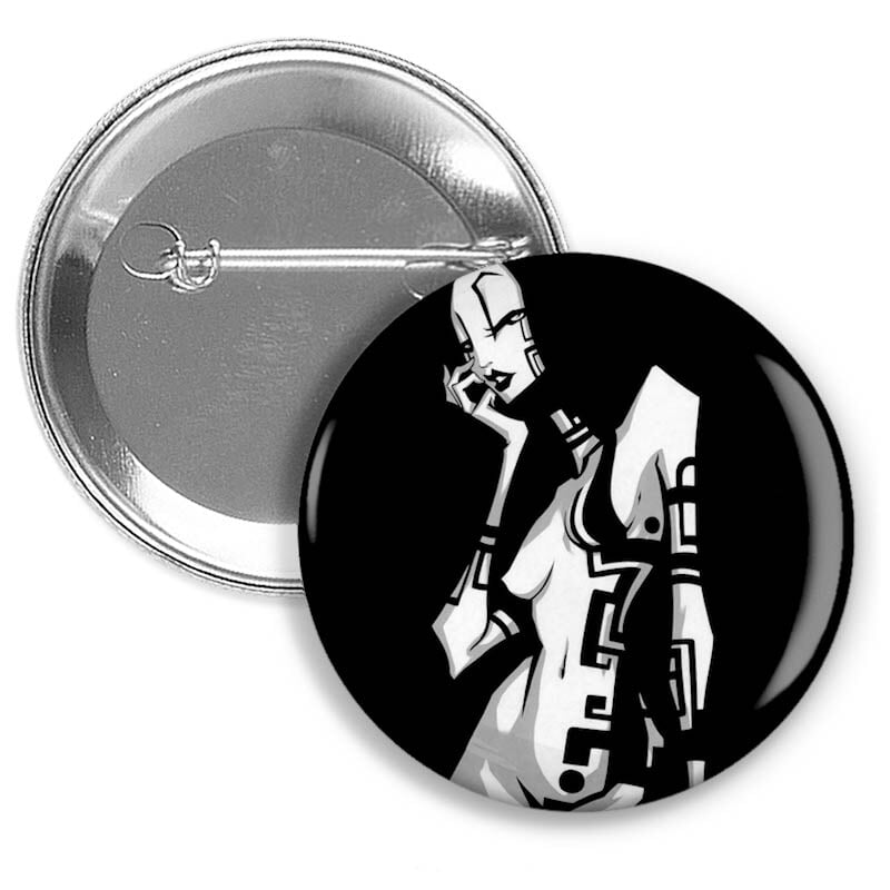 TATTOO GIRL ONE | 1.5" button pin