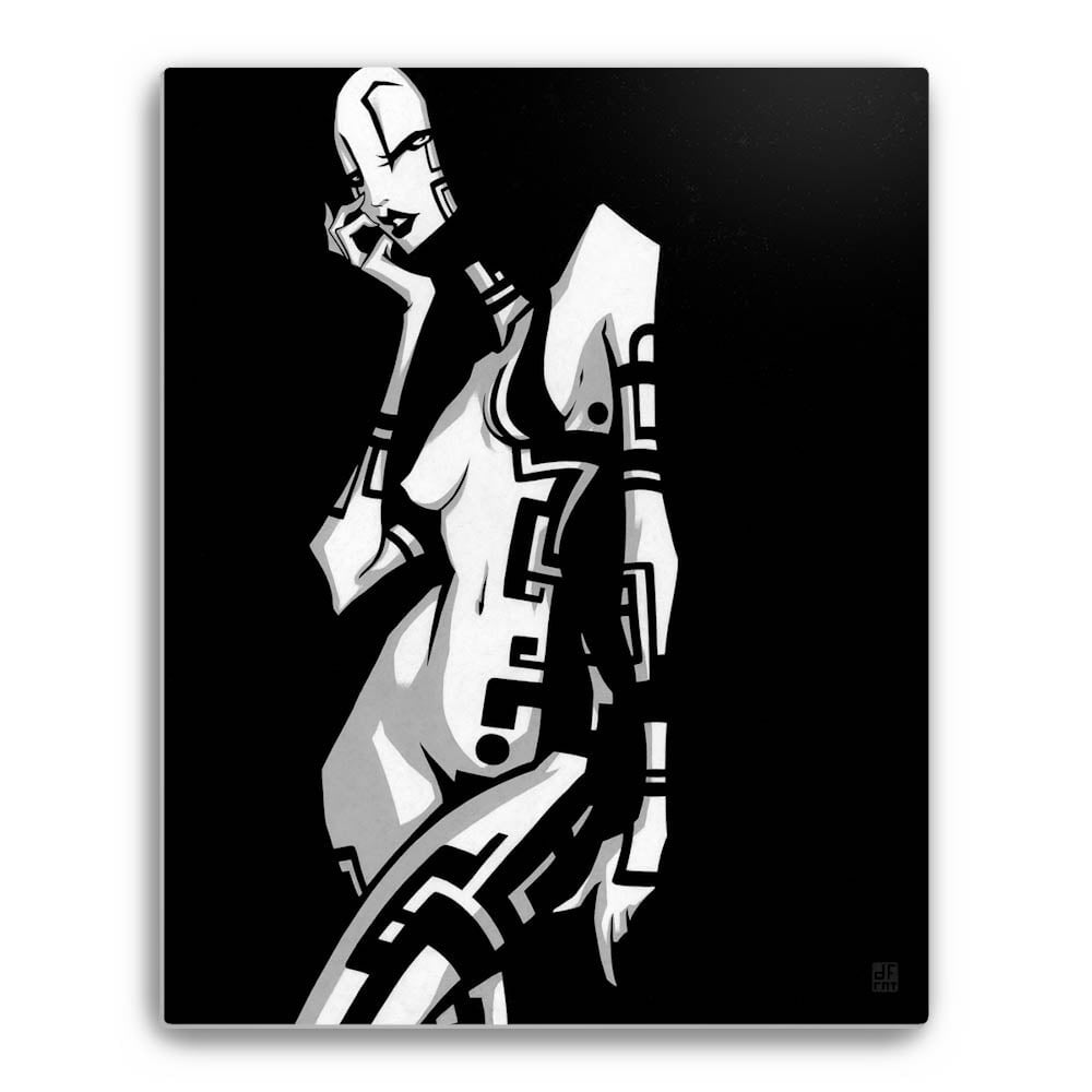 TATTOO GIRL ONE | metal print