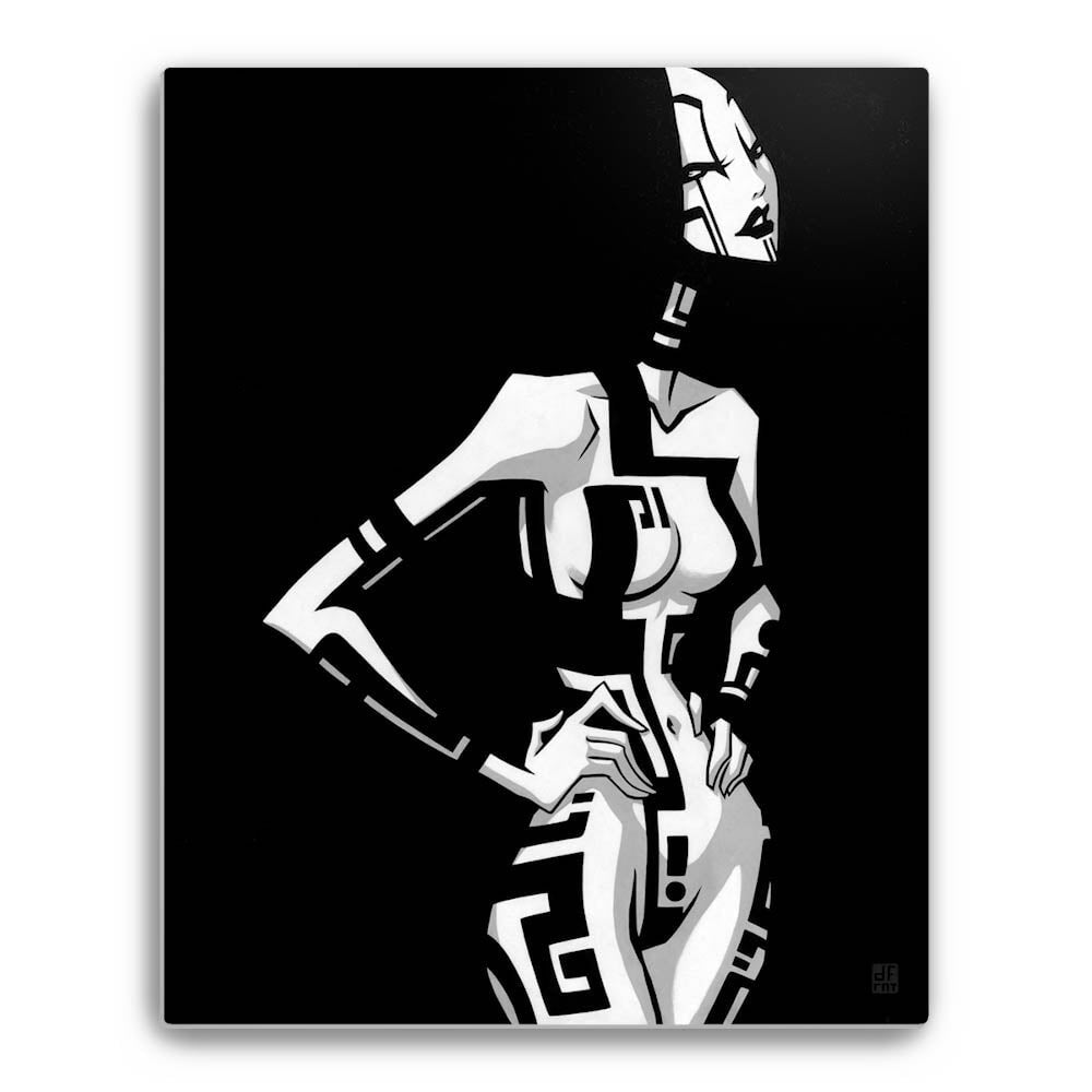 TATTOO GIRL THREE | metal print