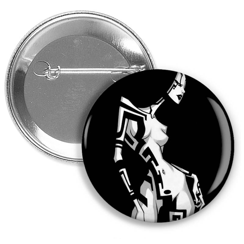 TATTOO GIRL TWO | 1.5" button pin