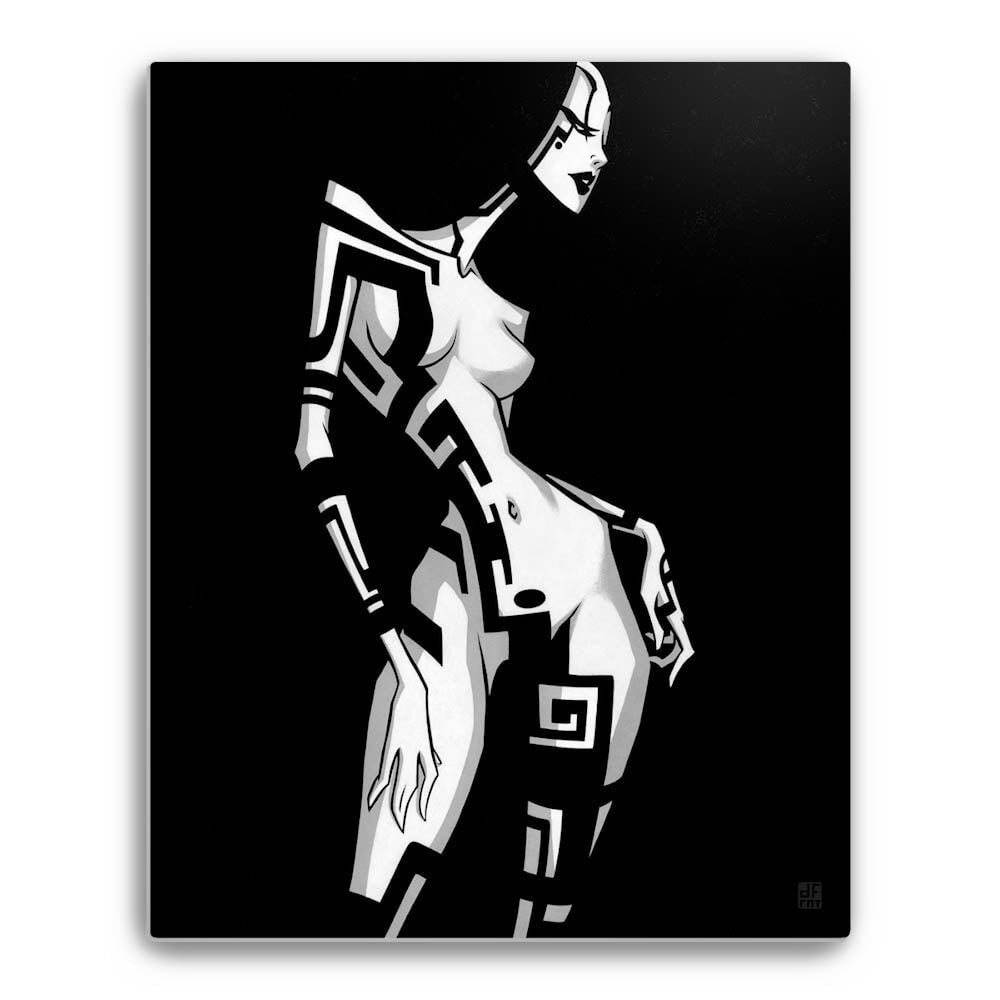 TATTOO GIRL TWO | metal print