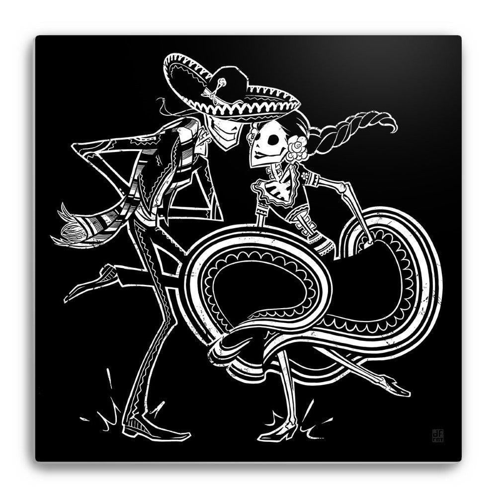 ZAPATEADO | BLACK | metal print