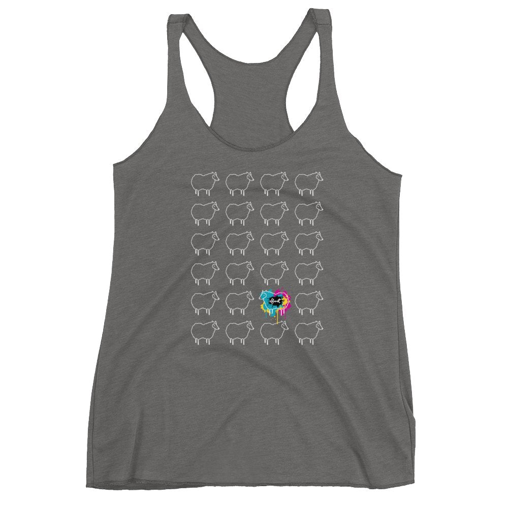 STAND OUT BLACK SHEEP | racerback tank