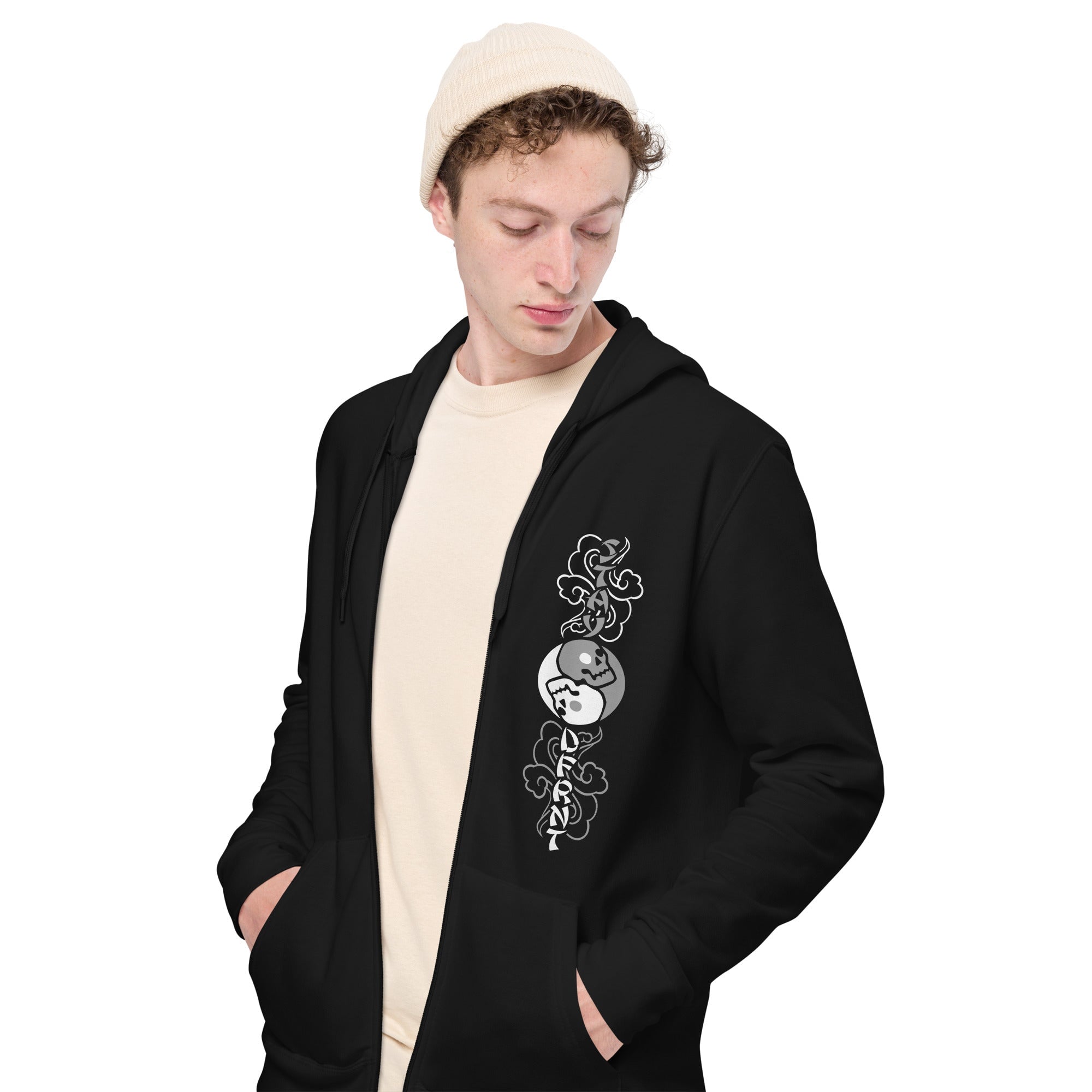 YIN YANG SKULLS | zipper hoodie